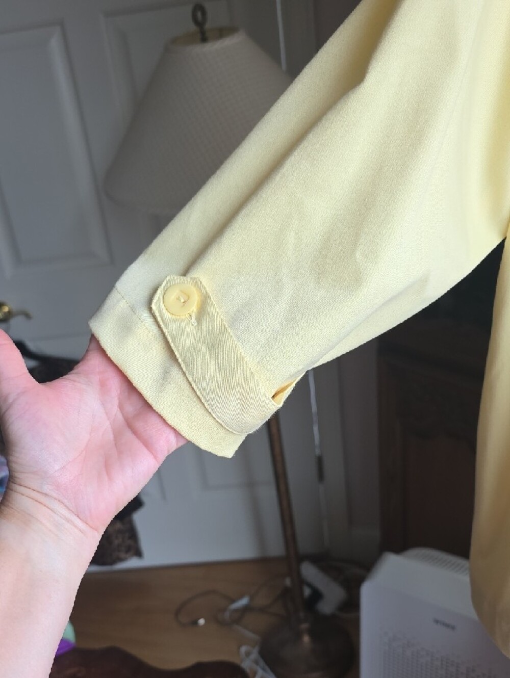 Alfred Dunner Pale Yellow Zip-Front Utility Jacket - Picture 3 of 4